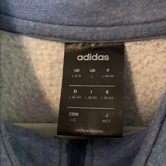 Adidas blue 1/2 zip sweater - Picture 2 of 6